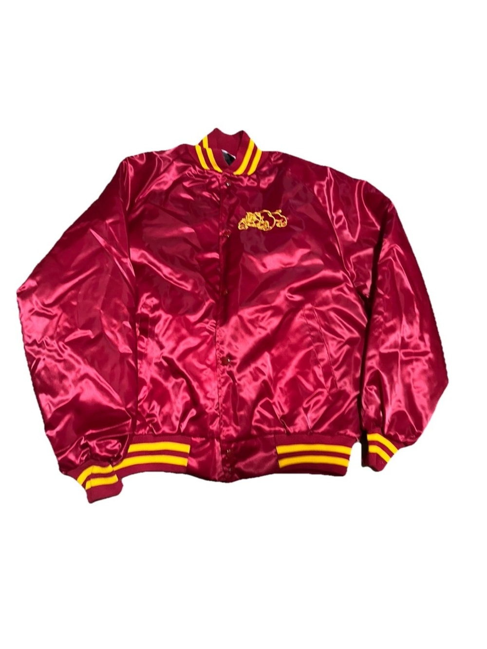 Vintage Westark USA Marines Bomber Satin Jacket Red Size XL